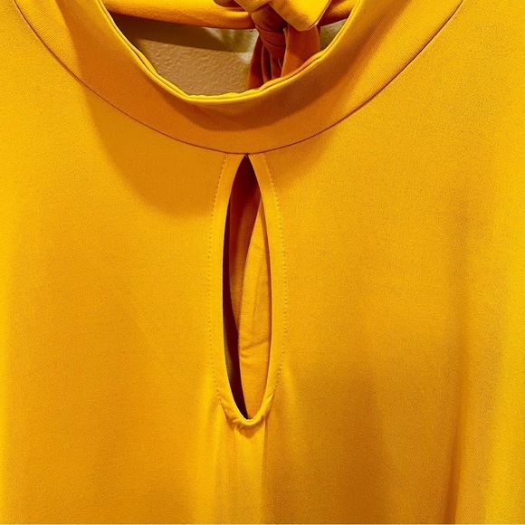 Eloquii Mustard Yellow Long Sleeve A-Line Dress Size 24 NWT NEW! - Picture 3 of 10